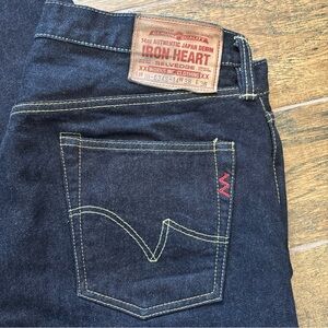 SOLD Iron Heart 634S-14oz Selvedge Japanese Denim Jeans 38x36 One Wash 36x35